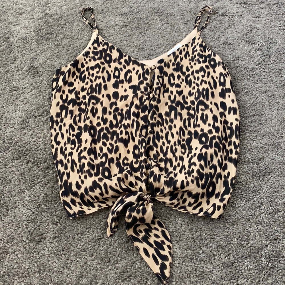Leopard tank top blouse